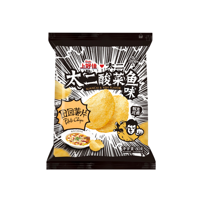Oishi Sour Fish Flavored Potato Chips, 70g
