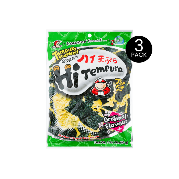 Tao Kae Noi Super Crispy Grilled Tempura Seaweed, Original Flavor 40g