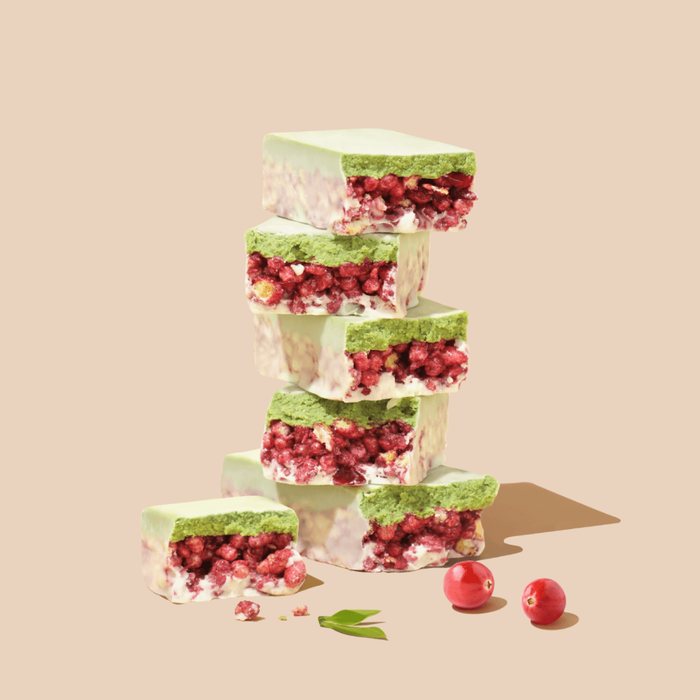 Fiboo Double Layer Protein Bar, Matcha Strawberry, 5pc*25g