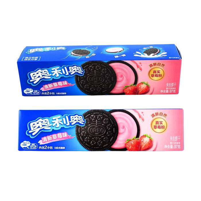 Oreo Cookies Strawberry Cream Flavor, 97g - China