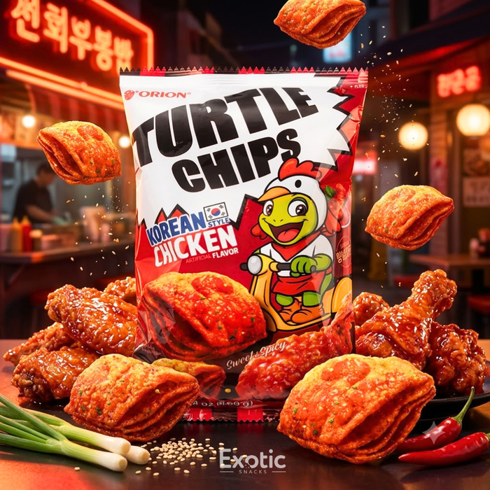 Orion Turtle Chips Korean Fried Chicken Flavor, 160g