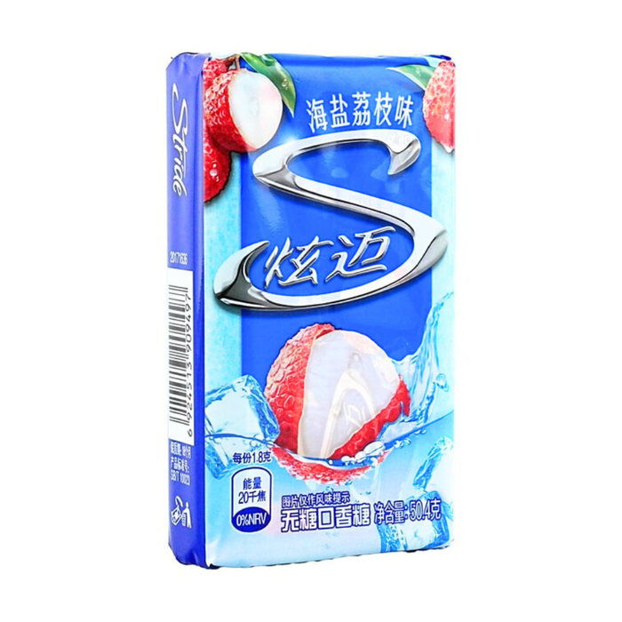 Stride Sugar-Free Chewing Gum Sea Salt Lychee Flavor, 50g