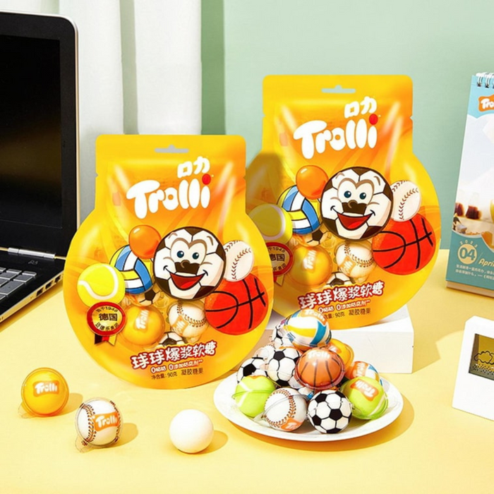 Trolli 3D Sports Balls Jelly Gummy Candy, 90g