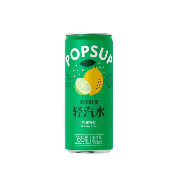 PopSup Prebiotic Light Soda Lemon & Lime Flavor, 330ml