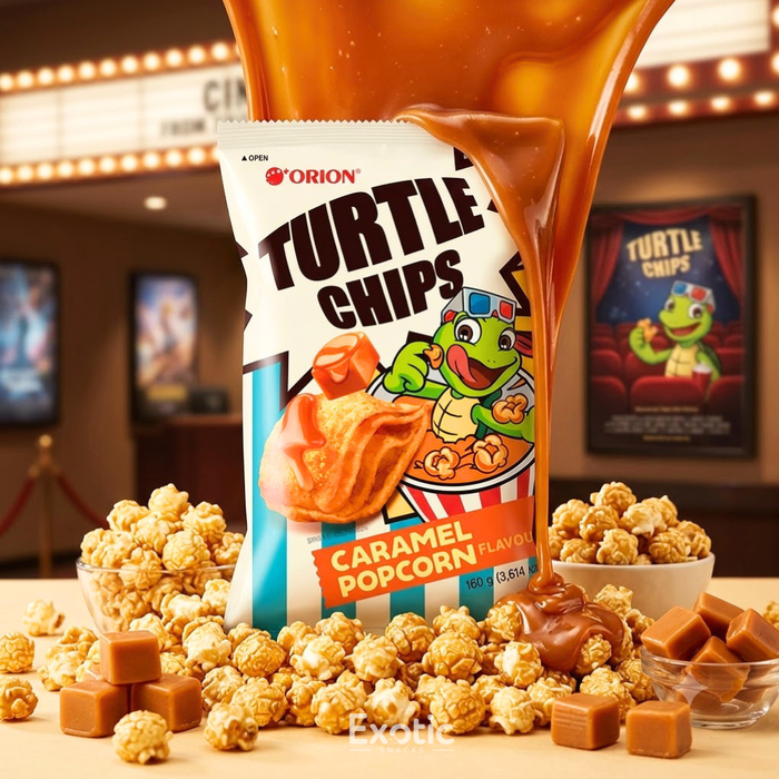 Orion Turtle Chips Caramel Popcorn Flavor, 160g