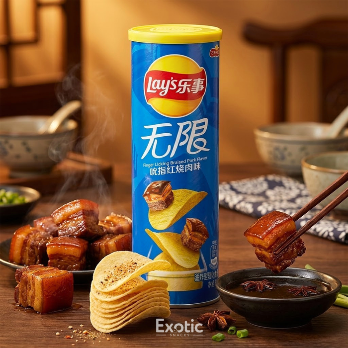 Lay’s Finger Licking Braised Pork Flavor Chips, 104g