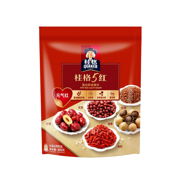 Quaker 5 Red Mixed Instant Oatmeal, 480g