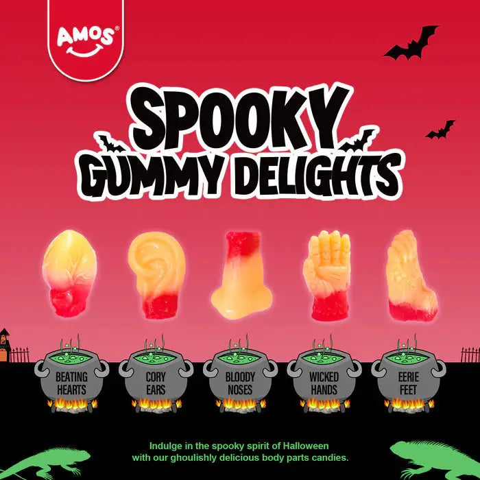 Amos Gummy 4D Body Parts Halloween Edition, 240g Amos Sweets