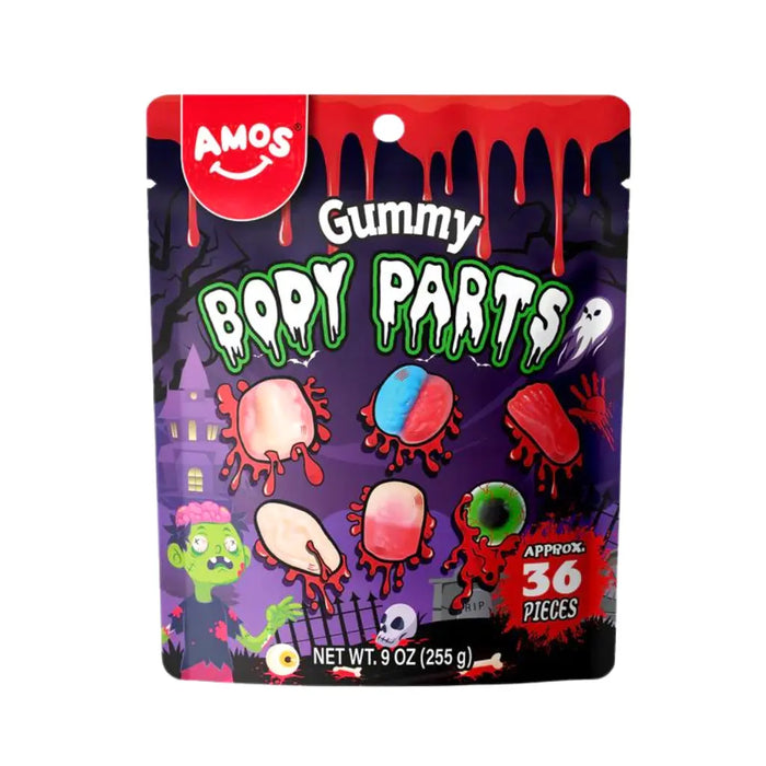 Amos Gummy Body Parts Halloween Edition, 255g Amos Sweets