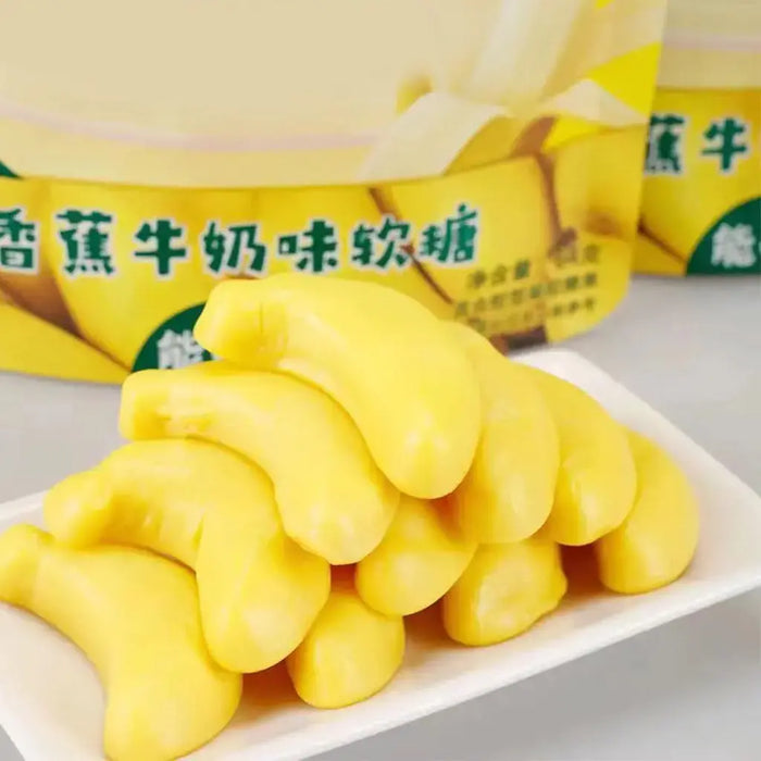 Banana Shaped Milk Gummy Candy 64g Panda Kid