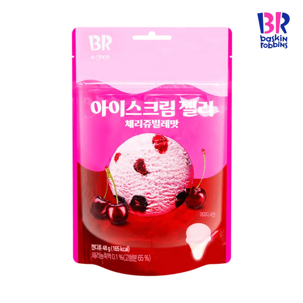 Baskin Robbins Ice Cream Jelly Cherry Jubilee Flavor Gummy 48g — Exotic