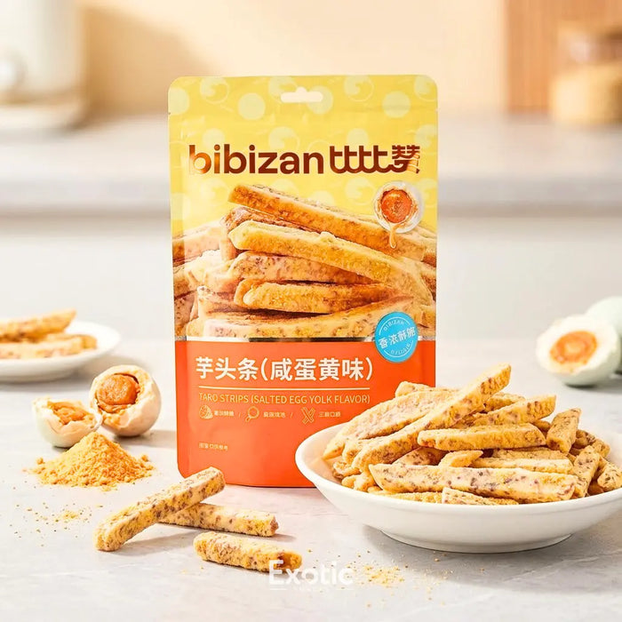 Bibizan Taro Sticks Egg Yolk Flavor, 100g Bibizan