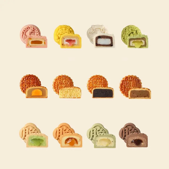Carp Encounter Three-Layer Mooncake Gift Box, 12pcs 23 oz Exotic Snacks Company