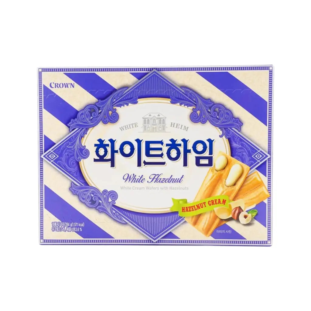 Crown White Heim White Cream Wafers With Hazelnuts Sandwich Cookie