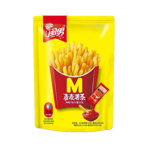 Crunchy French Frie Snack with Ketchup Packet, 70g Lang Lang Crisp