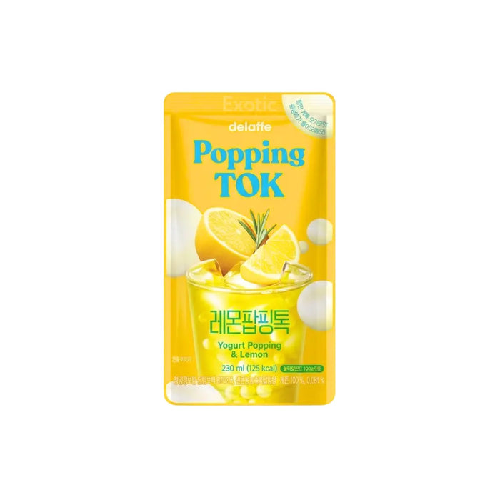 Delaffe Korean Pouch Drinks Popping Boba Fruit Flavors - 230ml Delaffe