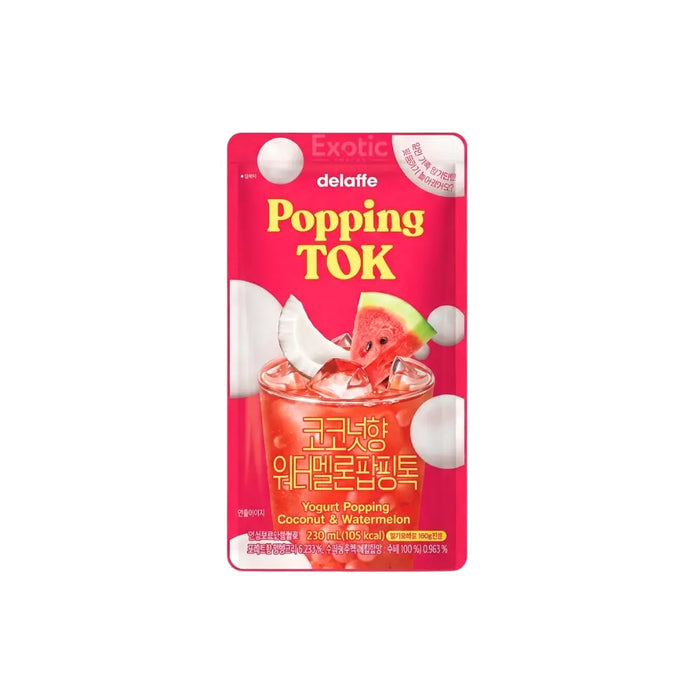 Delaffe Korean Pouch Drinks Popping Boba Fruit Flavors - 230ml Delaffe