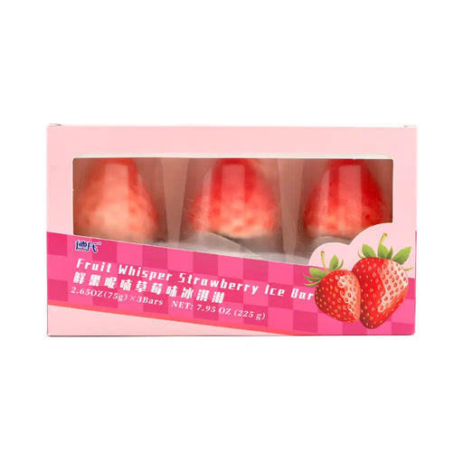 Deshi Fruit Whisper Strawberry Shaped Ice Bar, 3pc x 75g Exotic Snacks Company