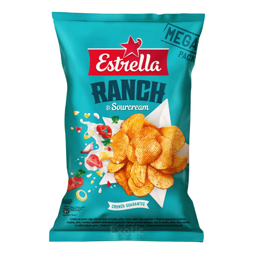 Estrella Ranch & Sour Cream Flavored Chips, 175g (Sweden) Estrella