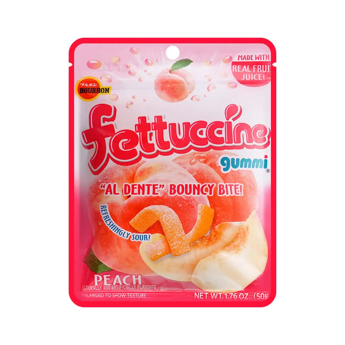 Fettuccine Gummy Candies Peach Flavor - 50g Bourdon