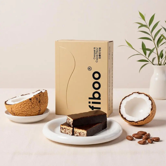 Fiboo Double Layer Protein Bar, Coconut & Cocoa, 5pc*25g Fiboo