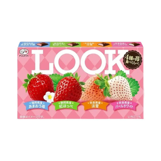 Fujiya Four Kinds of Strawberry Chocolate Sandwich, 12pc Exotic Snacks Company