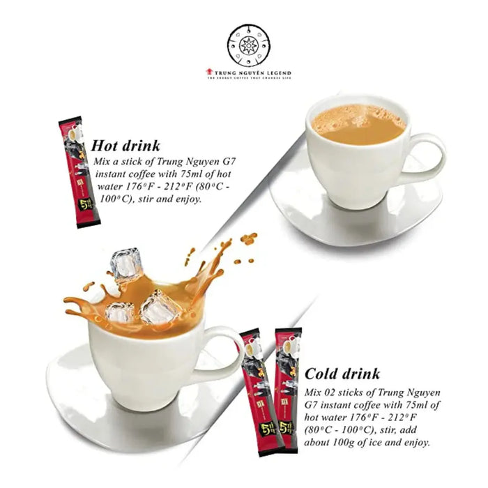 G7 3-in-1 Instant Coffee Mix, (20 Sachets), 320g Trung Nguyen Legends
