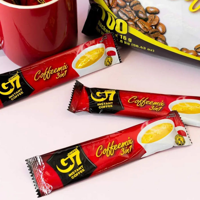 thumbnail image 2 of Trung Nguyen G7 3-In-1 Strong X 2 Instant Coffee – 24 Sticks Per Pack (Pack Of 6, Total 144 Sticks) – Exp 3/2027 2 of 6
