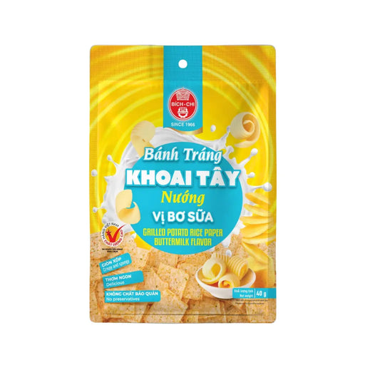 Grilled Potato Rice Paper Snack, Cheese Salted Egg Flavor, 40g Bich-Chi