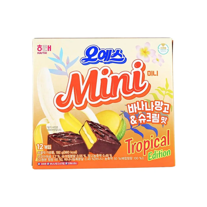 Haitai Oh Yes! Banana, Mango, and Custard Cream Flavor Cakes, 192g Haitai