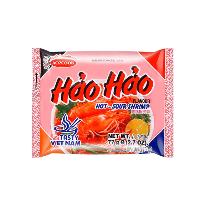 Hao Hao Hot Sour Shrimp Flavor Noodles, 5 Pack Hao Hao