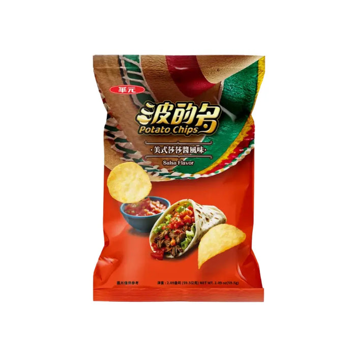 Hua Yuan American Salsa Flavor Potato Chips, 60g Hua Yuan