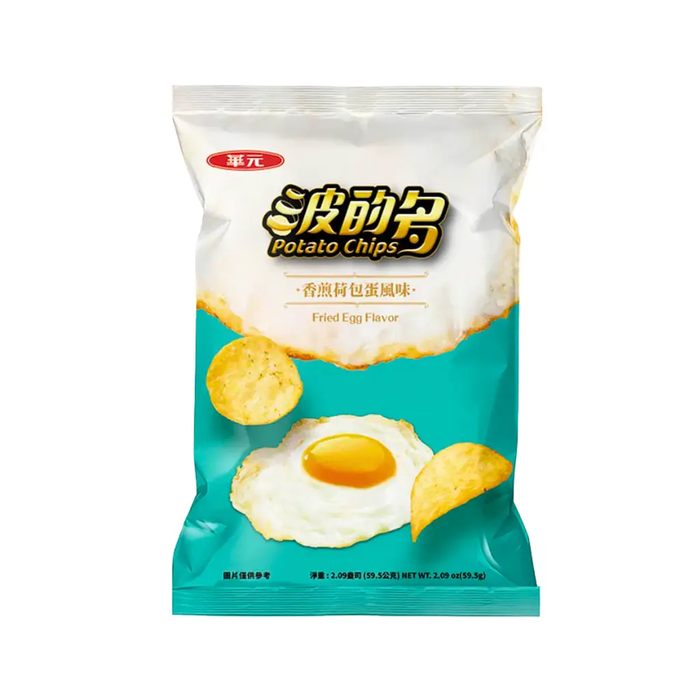 Hwa Yuan Fried Egg Flavor Potato Chips, 60g Hwa Yuan