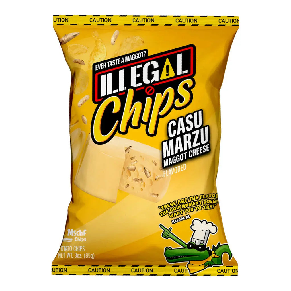 Illegal Chips Maggot Cheese Flavor Chips 85g — Exotic Snacks Company