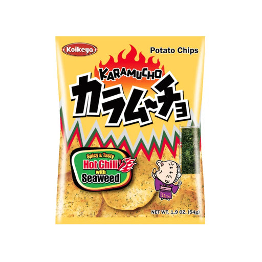 Koikeya Karamucho Spicy Hot Chili Seaweed Flavor Potato Chips, 54g Koikeya