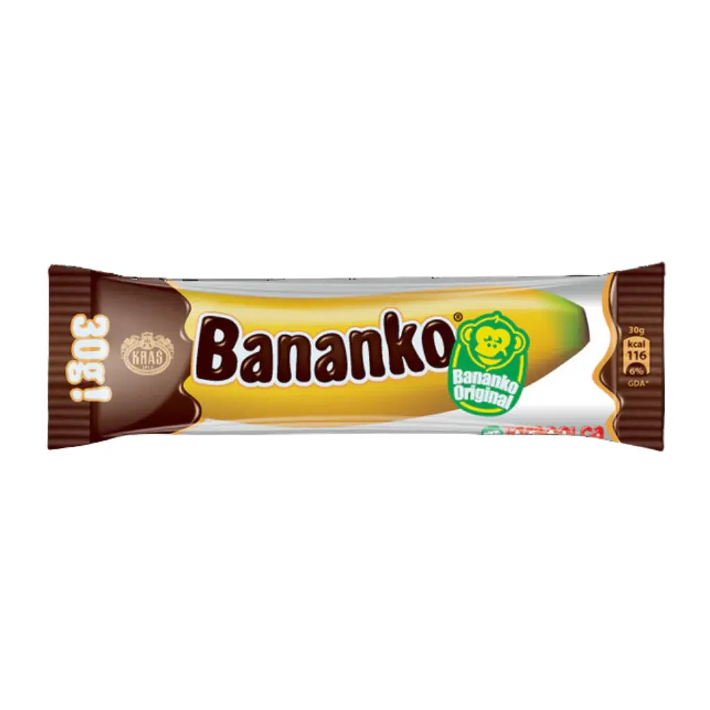 Kras Bananko Chocolate Covered Banana Foam Bar, 30g — Exotic Snacks Company
