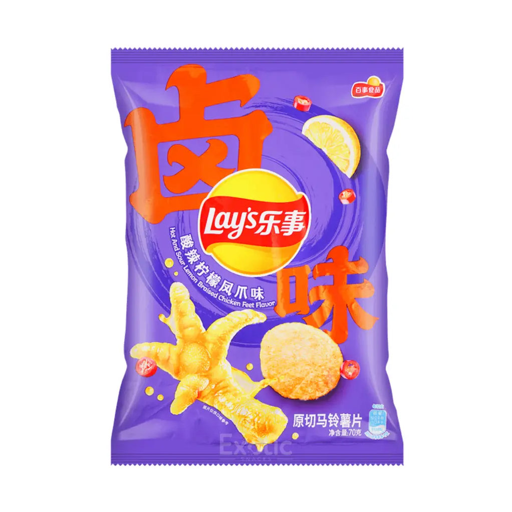 Lay's Hot & Sour Lemon Braised Chicken Feet Flavor Potato Chips 60g