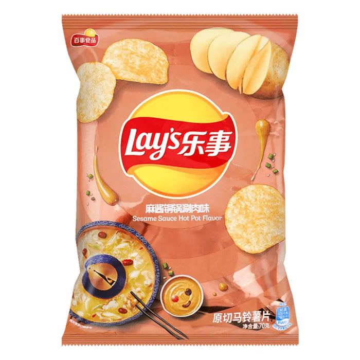 Lay's Sesame Sauce Hot Pot Flavor Potato Chips - 70g — Exotic Snacks ...