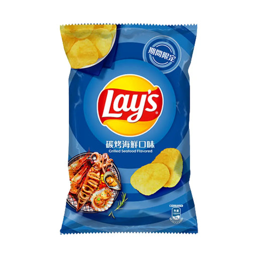 Lay's Charcoal Grilled Seafood Flavored Potato Chips, 28g Lay's