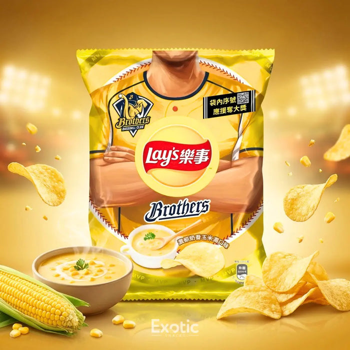 Lay's Creamy Corn Soup Flavor Potato Chips, 49g Lay's
