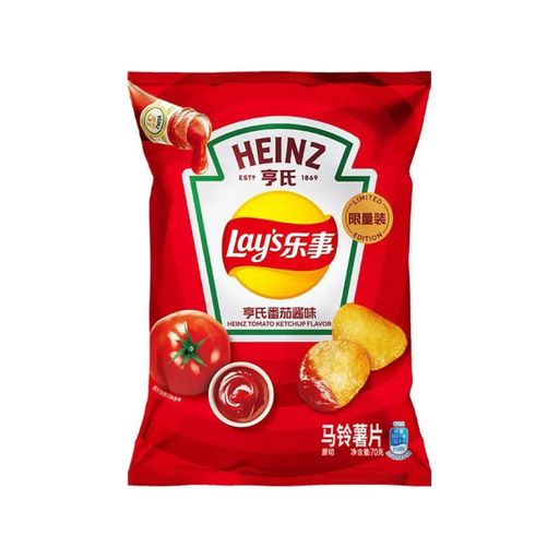 Lay's Heinz Ketchup Flavor Potato Chips, 70g Lay's