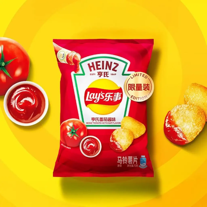 Lay's Heinz Ketchup Flavor Potato Chips, 70g Lay's