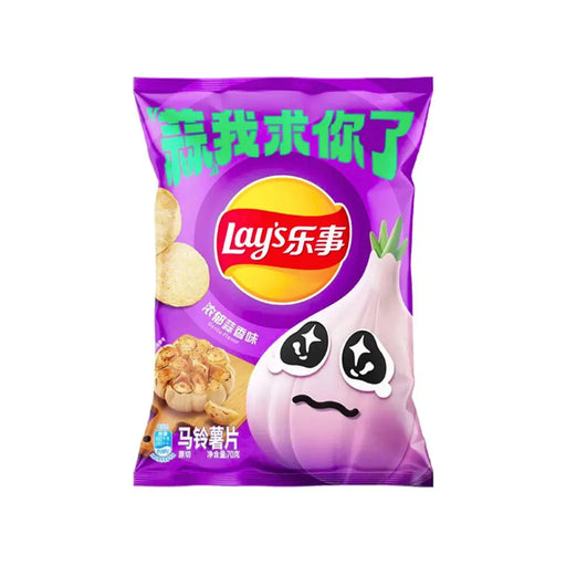 Lay's Rich Garlic Flavor Potato Chips, 70g Lay's