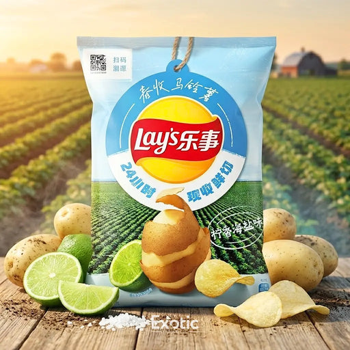Lay's Spring Harvest Sea Salt Lime Flavor Potato Chips, 70g Lay's