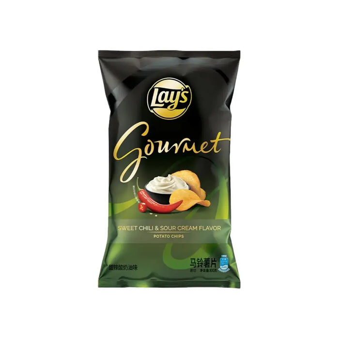 Lay's Sweet Chili &amp; Sour Cream Gourmet Flavor Potato Chips, 100g Lay's