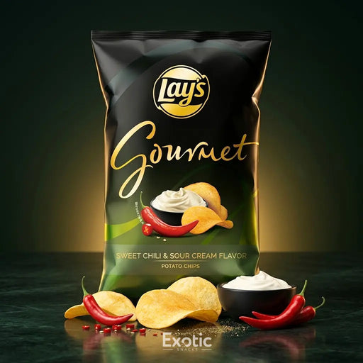 Lay's Sweet Chili &amp; Sour Cream Gourmet Flavor Potato Chips, 100g Lay's