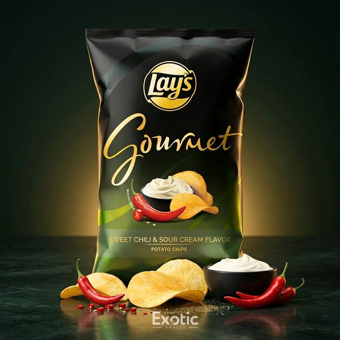 Lay's Sweet Chili &amp; Sour Cream Gourmet Flavor Potato Chips, 100g Lay's
