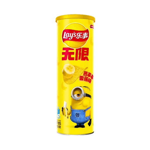 Lays x Minions Banana Flavor Potato Chips, 90g Lay's