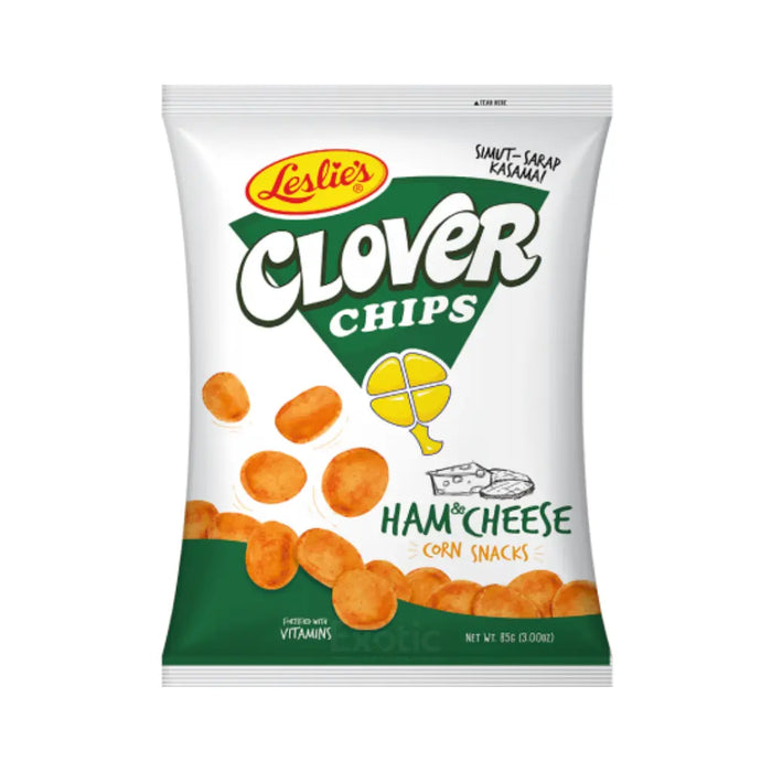 Leslie's Clover Ham and Cheese Flavor Chips, 145g