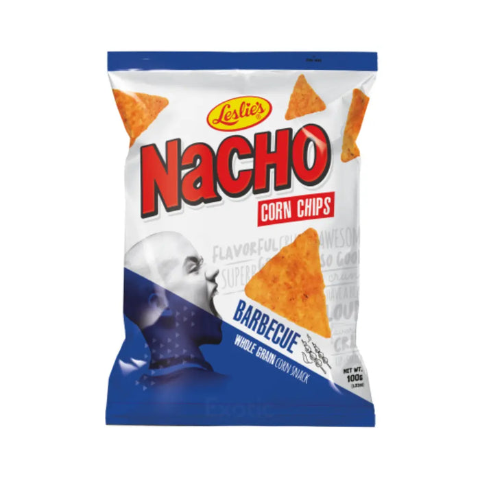 Leslie's Nacho Corn Barbecue Chips, 100g